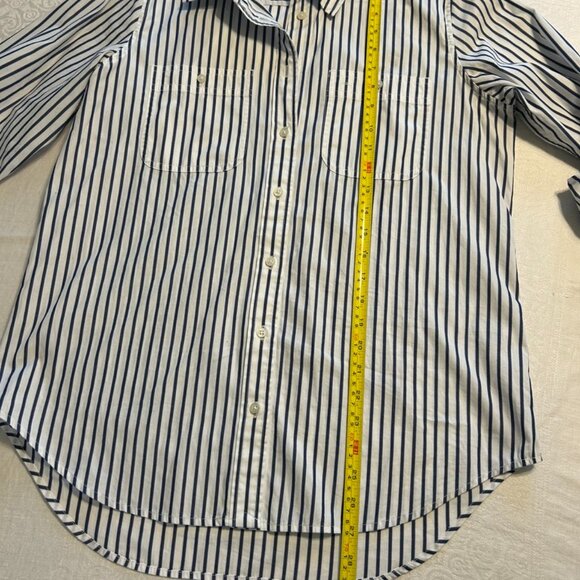 Women's LAUREN Relaxed Fit Cotton Roll Tab Sleeve Shirt - Picture 6 of 12